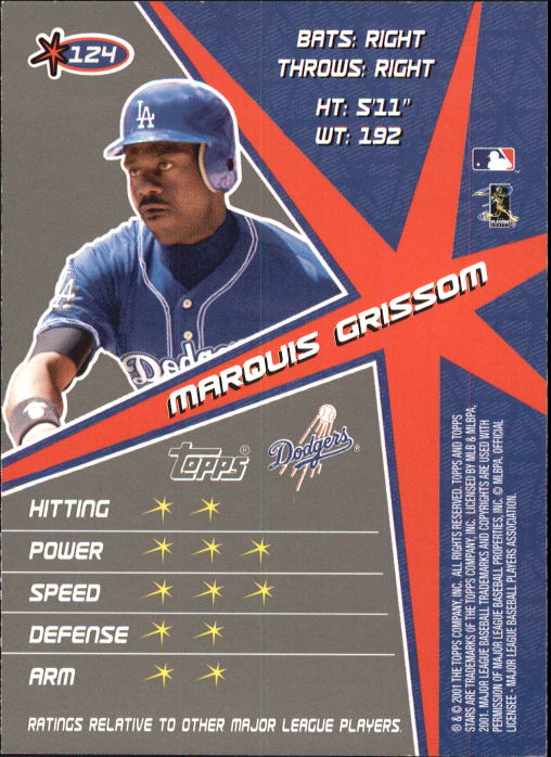 2001 Topps Stars Baseball - Picture 191 of 301