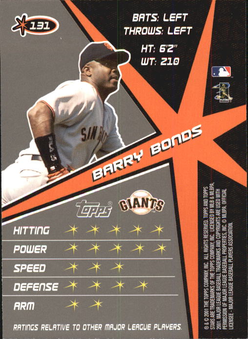 2001 Topps Stars Baseball - Picture 201 of 301