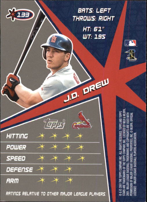 2001 Topps Stars Baseball - Picture 203 of 301