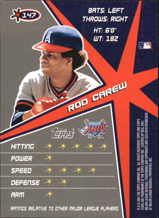 2001 Topps Stars Baseball - Picture 221 of 301