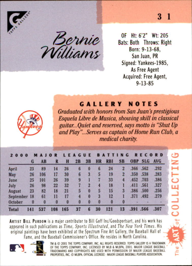 2001 Topps Gallery Baseball - Picture 51 of 256