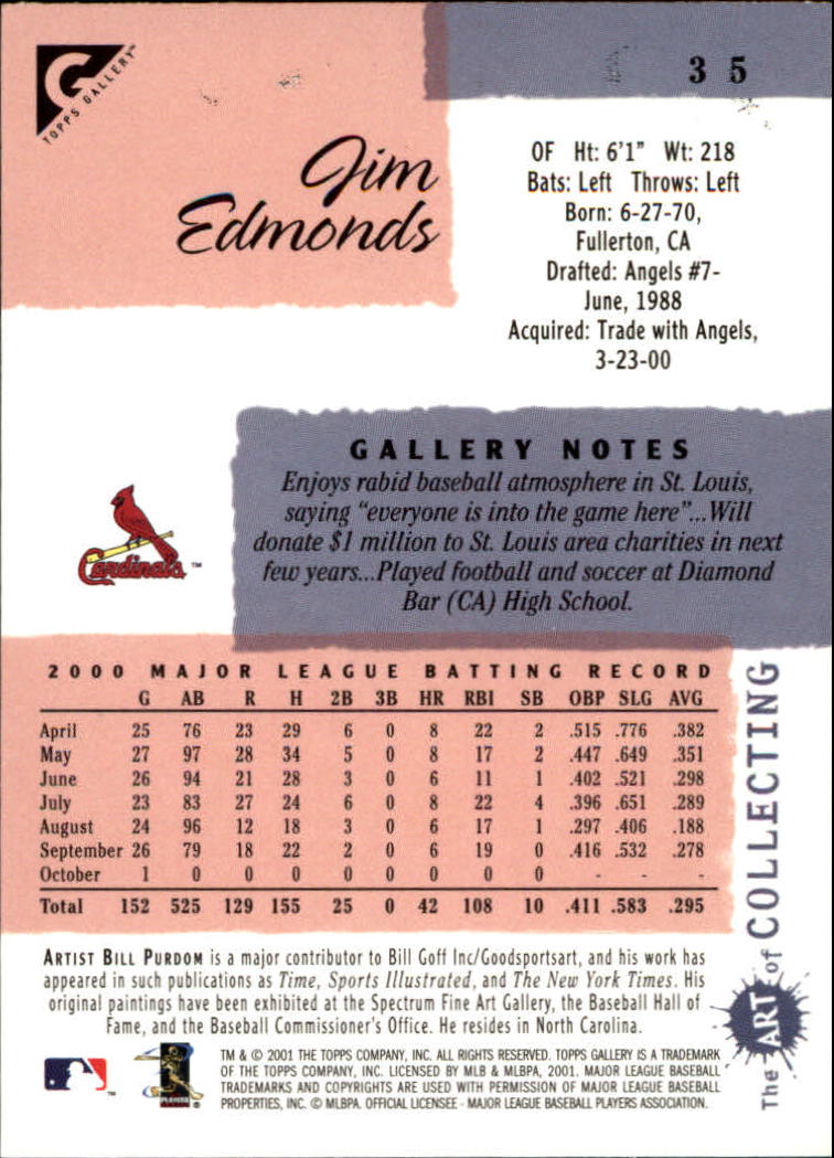 2001 Topps Gallery Baseball - Picture 59 of 256