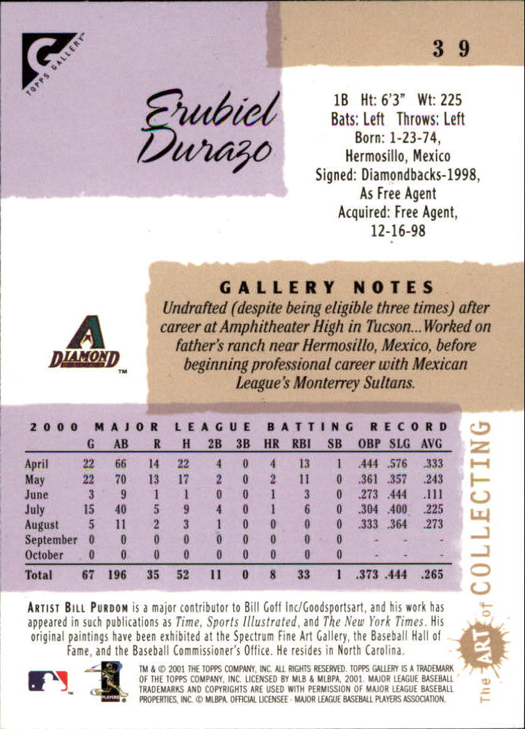 2001 Topps Gallery Baseball - Picture 67 of 256