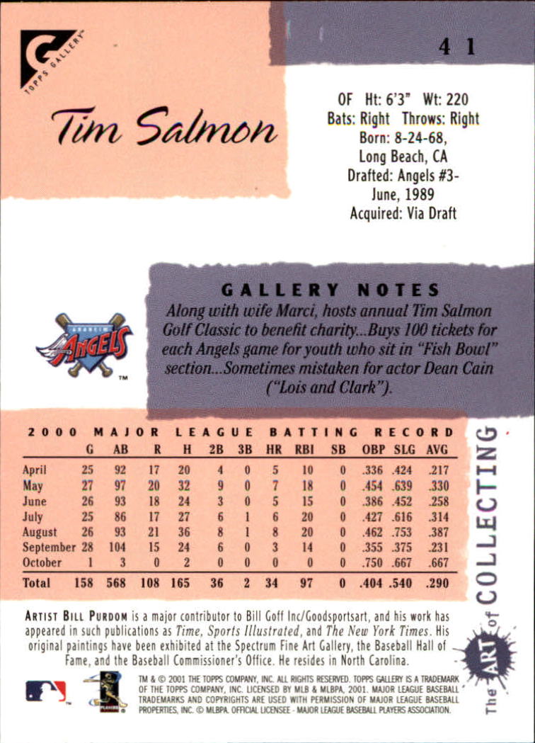 2001 Topps Gallery Baseball - Picture 71 of 256