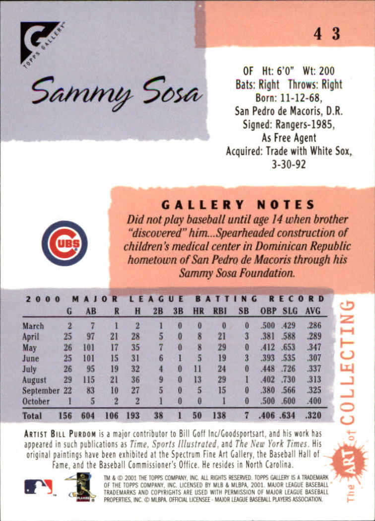 2001 Topps Gallery Baseball - Picture 75 of 256