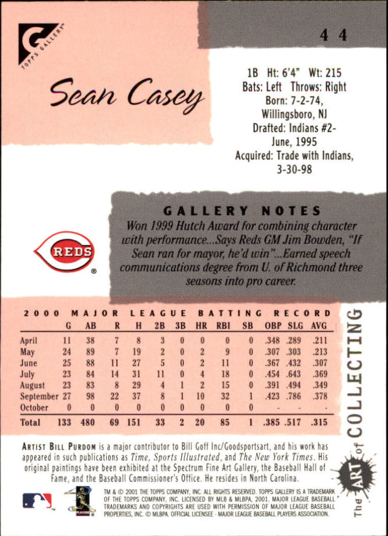 2001 Topps Gallery Baseball - Picture 77 of 256