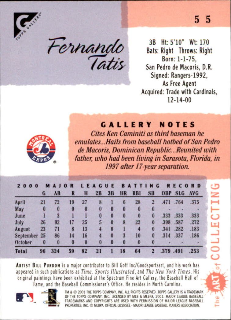 2001 Topps Gallery Baseball - Picture 97 of 256