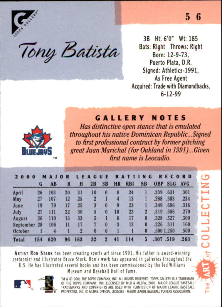 2001 Topps Gallery Baseball - Picture 99 of 256