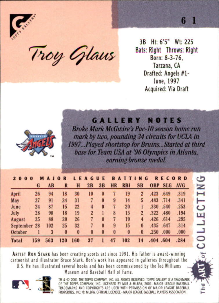 2001 Topps Gallery Baseball - Picture 107 of 256
