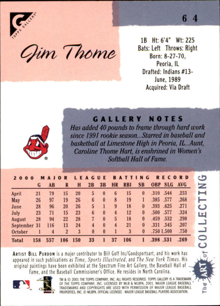 2001 Topps Gallery Baseball - Picture 113 of 256