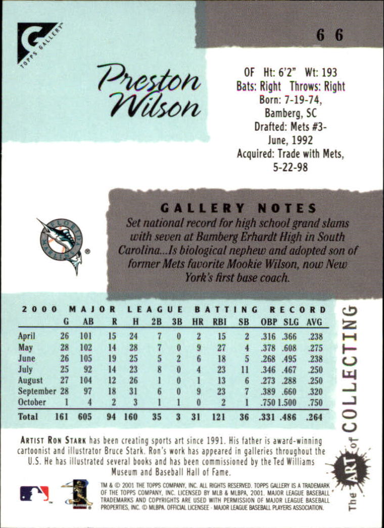 2001 Topps Gallery Baseball - Picture 117 of 256