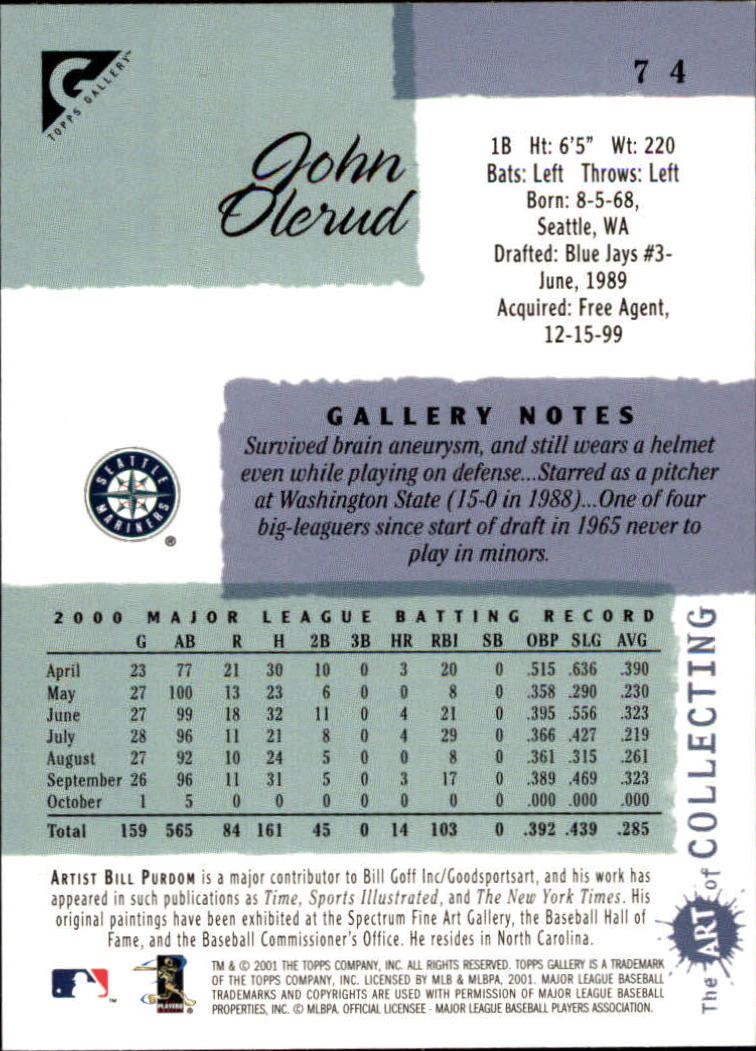 2001 Topps Gallery Baseball - Picture 133 of 256