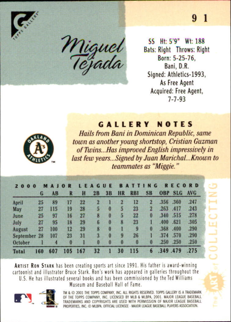 2001 Topps Gallery Baseball - Picture 159 of 256