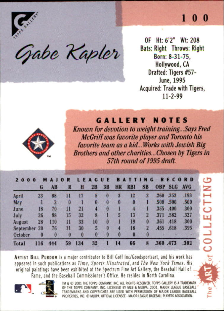2001 Topps Gallery Baseball - Picture 173 of 256