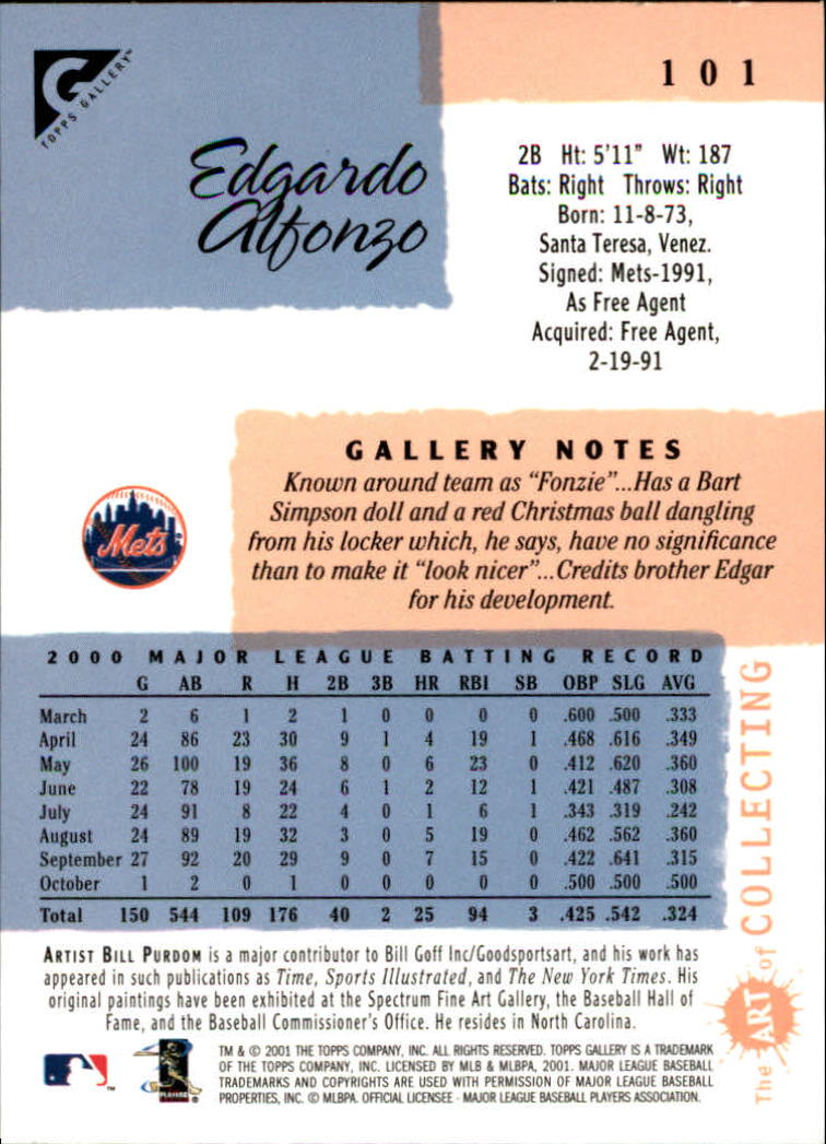 2001 Topps Gallery Baseball - Picture 175 of 256