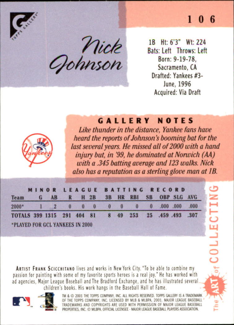 2001 Topps Gallery Baseball - Picture 185 of 256