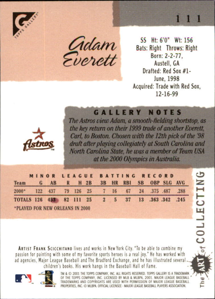 2001 Topps Gallery Baseball - Picture 187 of 256