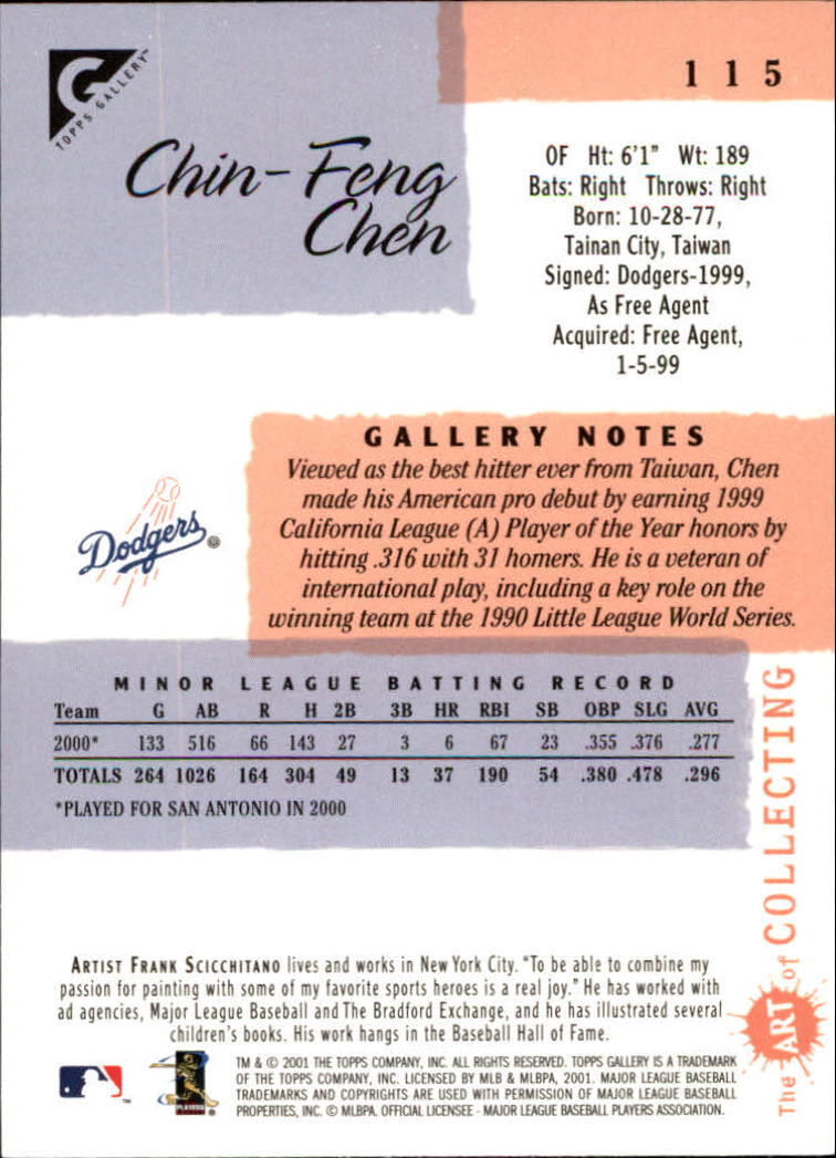 2001 Topps Gallery Baseball - Picture 195 of 256