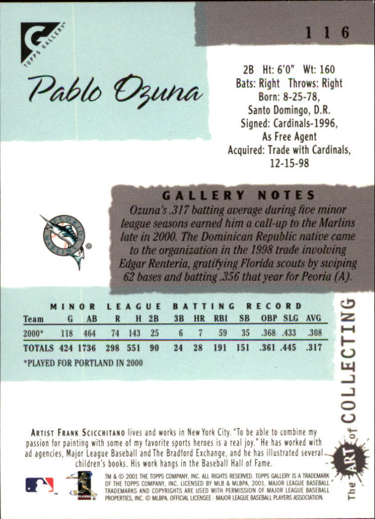 2001 Topps Gallery Baseball - Picture 197 of 256