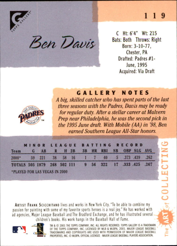 2001 Topps Gallery Baseball - Picture 201 of 256