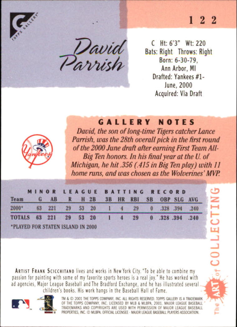 2001 Topps Gallery Baseball - Picture 207 of 256