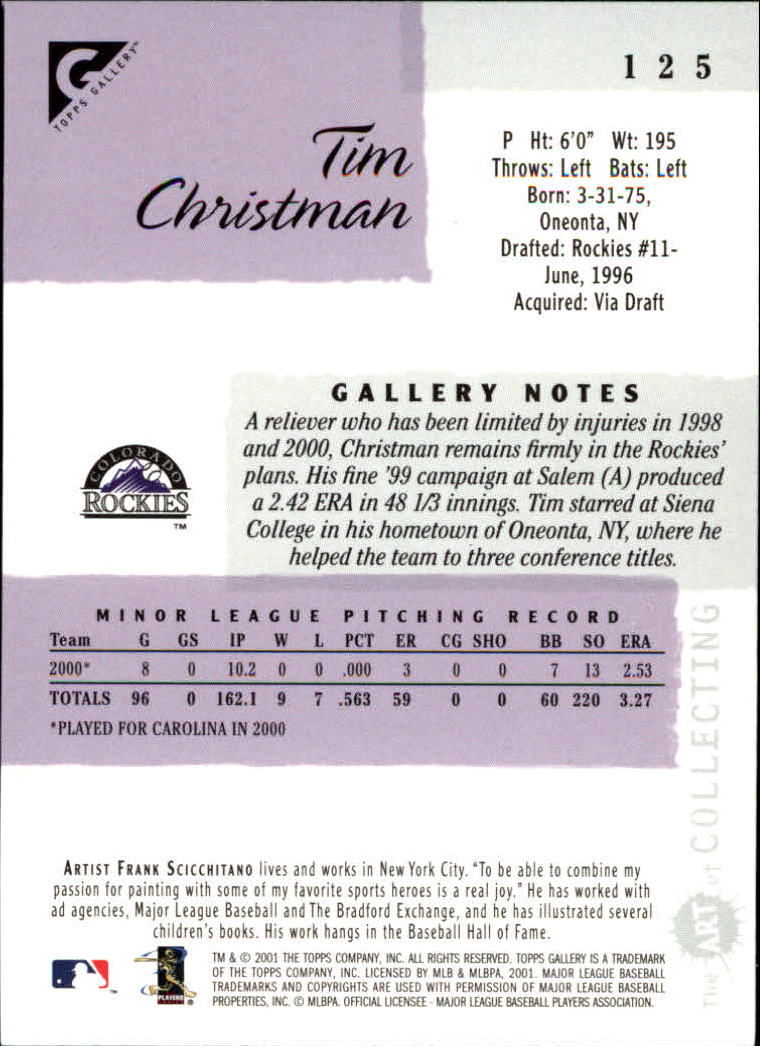 2001 Topps Gallery Baseball - Picture 213 of 256