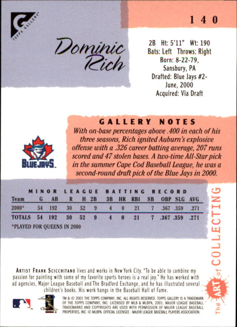 2001 Topps Gallery Baseball - Picture 233 of 256