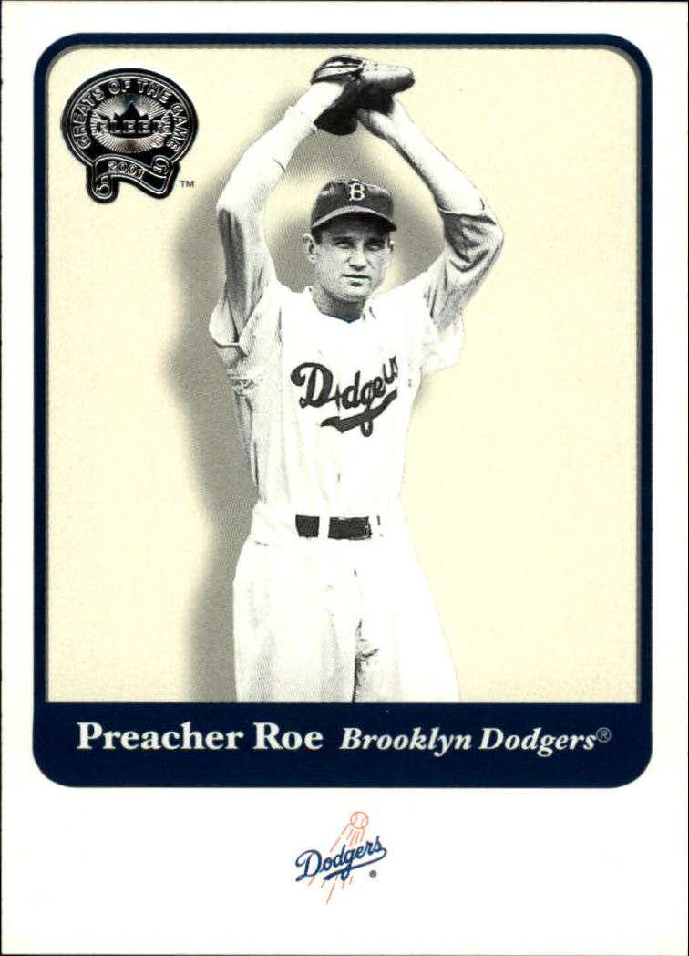 2001 Greats of the Game (Fleer) Baseball "Main Set" Cards - Picture 142 of 259