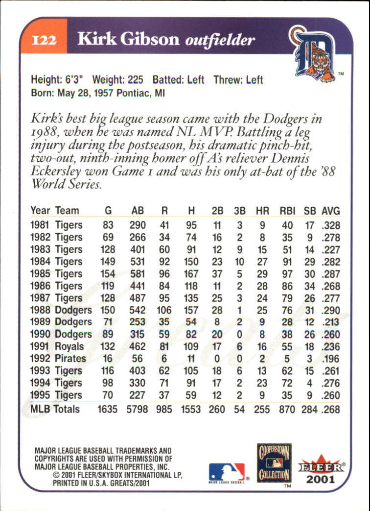 2001 Greats of the Game (Fleer) Baseball "Main Set" Cards - Picture 229 of 259