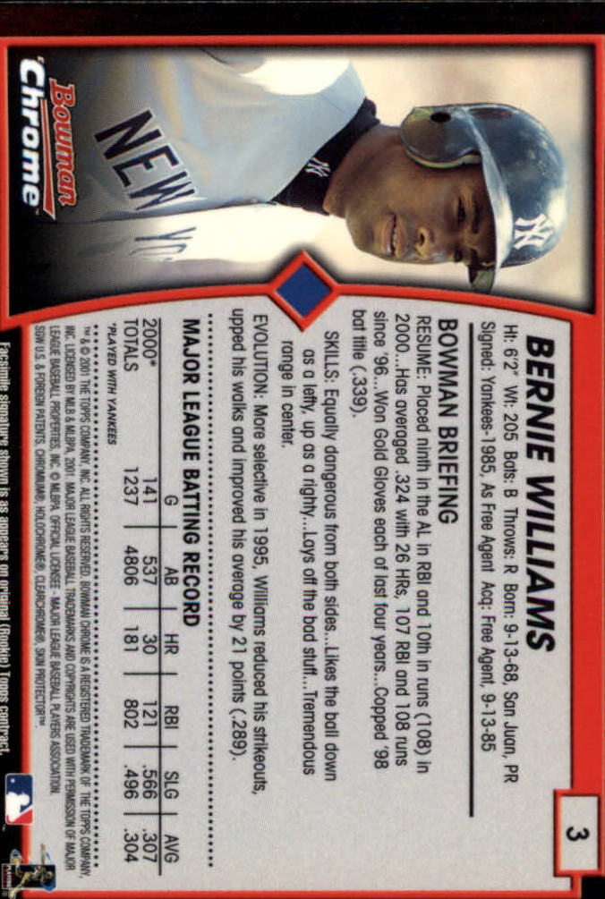 2001 Bowman Chrome Baseball YOU PICK - Bild 7 von 411