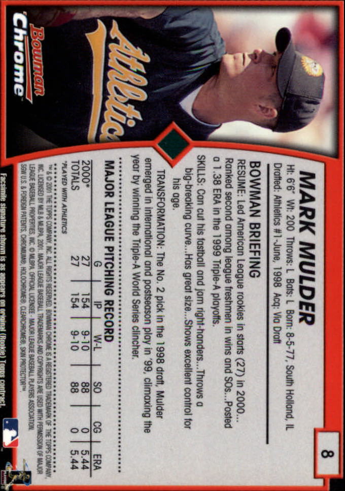 2001 Bowman Chrome Baseball YOU PICK - Bild 13 von 411