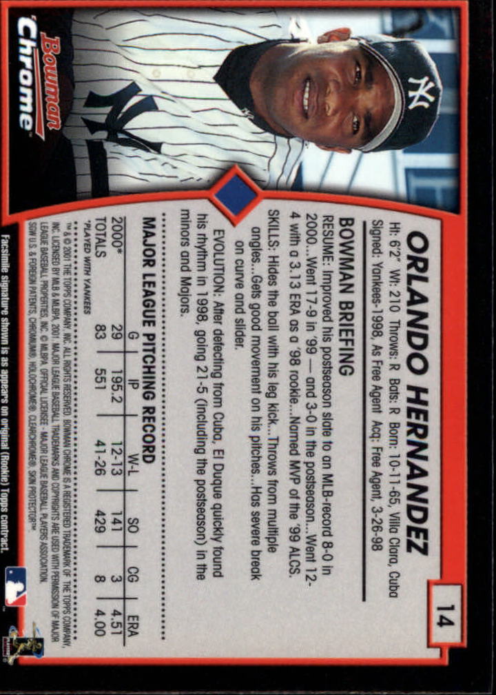 2001 Bowman Chrome Baseball YOU PICK - Bild 23 von 411