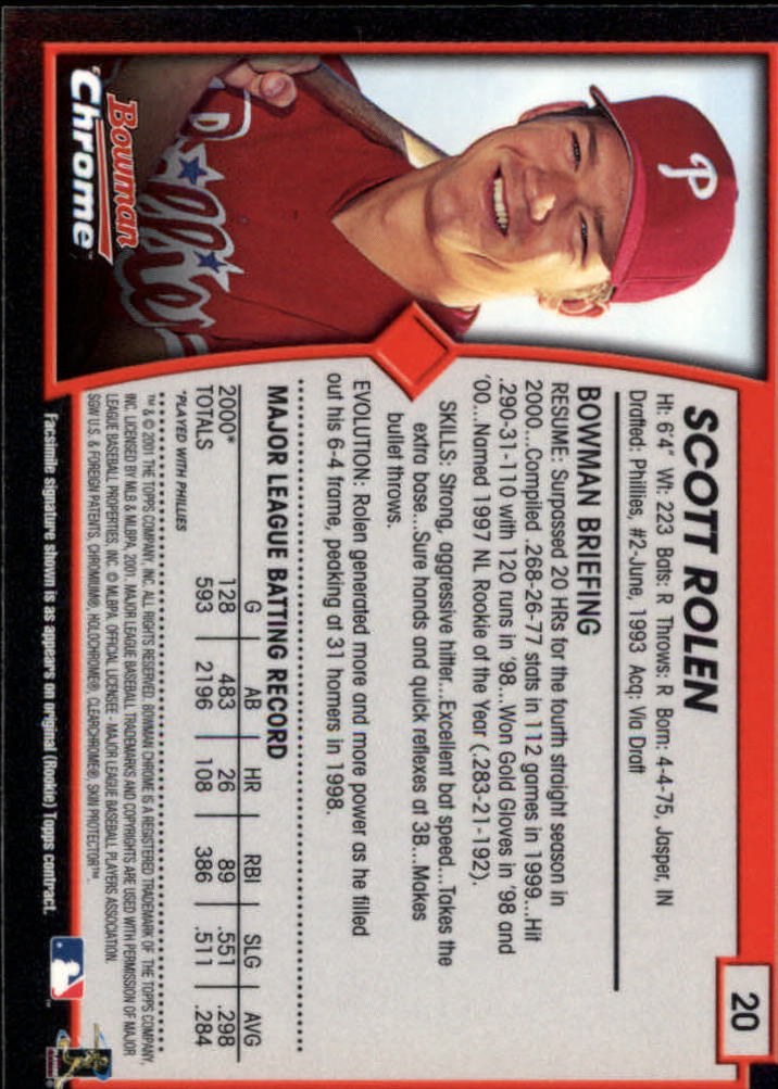 2001 Bowman Chrome Baseball YOU PICK - Bild 33 von 411