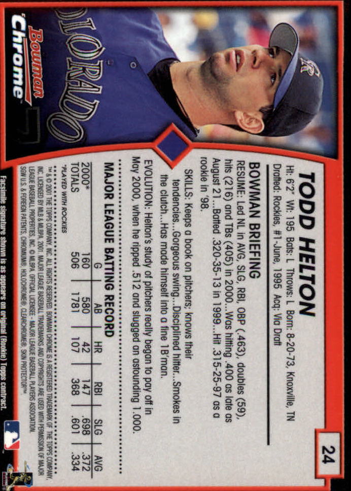 2001 Bowman Chrome Baseball YOU PICK - Bild 41 von 411