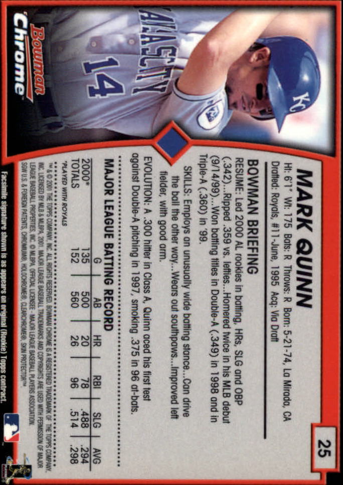 2001 Bowman Chrome Baseball YOU PICK - Bild 43 von 411