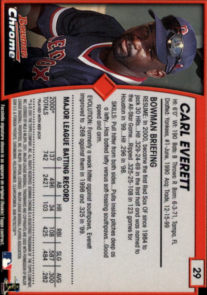 2001 Bowman Chrome Baseball YOU PICK - Bild 49 von 411