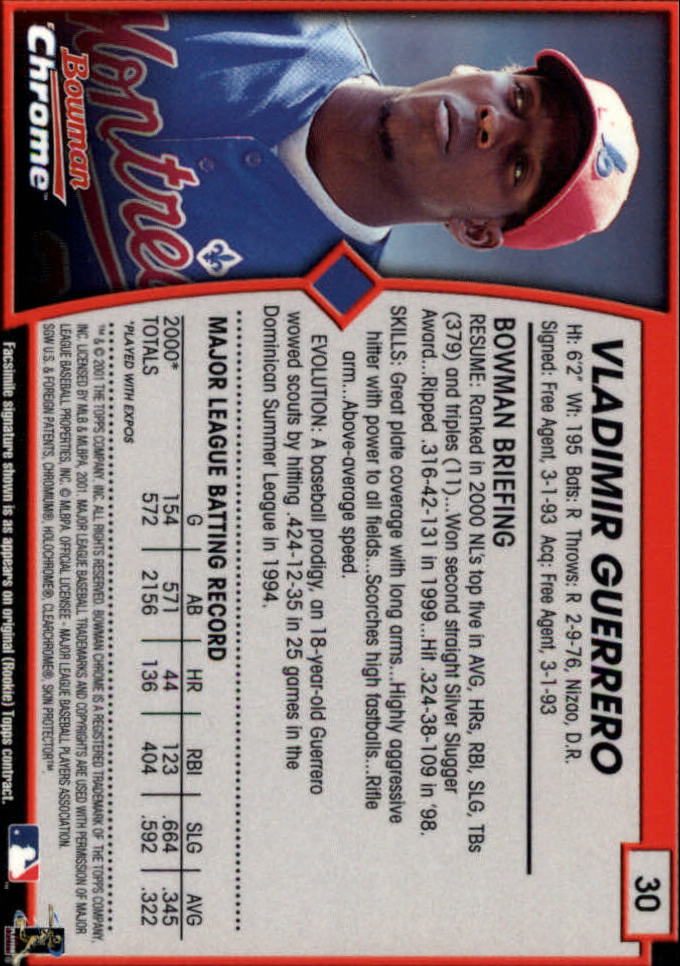 2001 Bowman Chrome Baseball YOU PICK - Bild 51 von 411