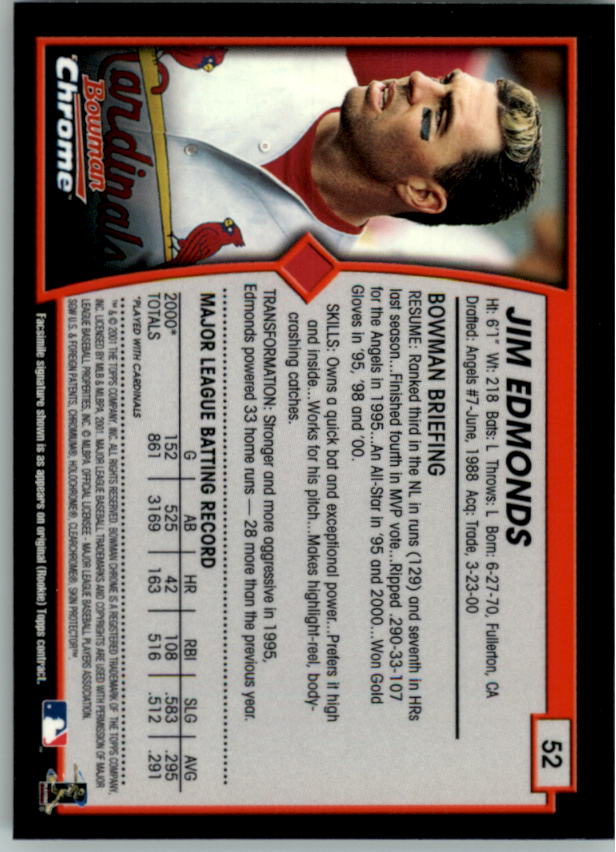 2001 Bowman Chrome Baseball YOU PICK - Bild 85 von 411