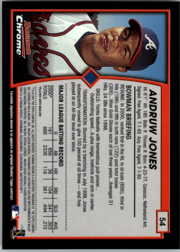 2001 Bowman Chrome Baseball YOU PICK - Bild 89 von 411