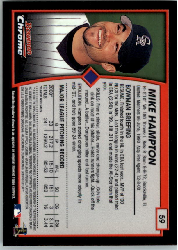 2001 Bowman Chrome Baseball YOU PICK - Bild 93 von 411