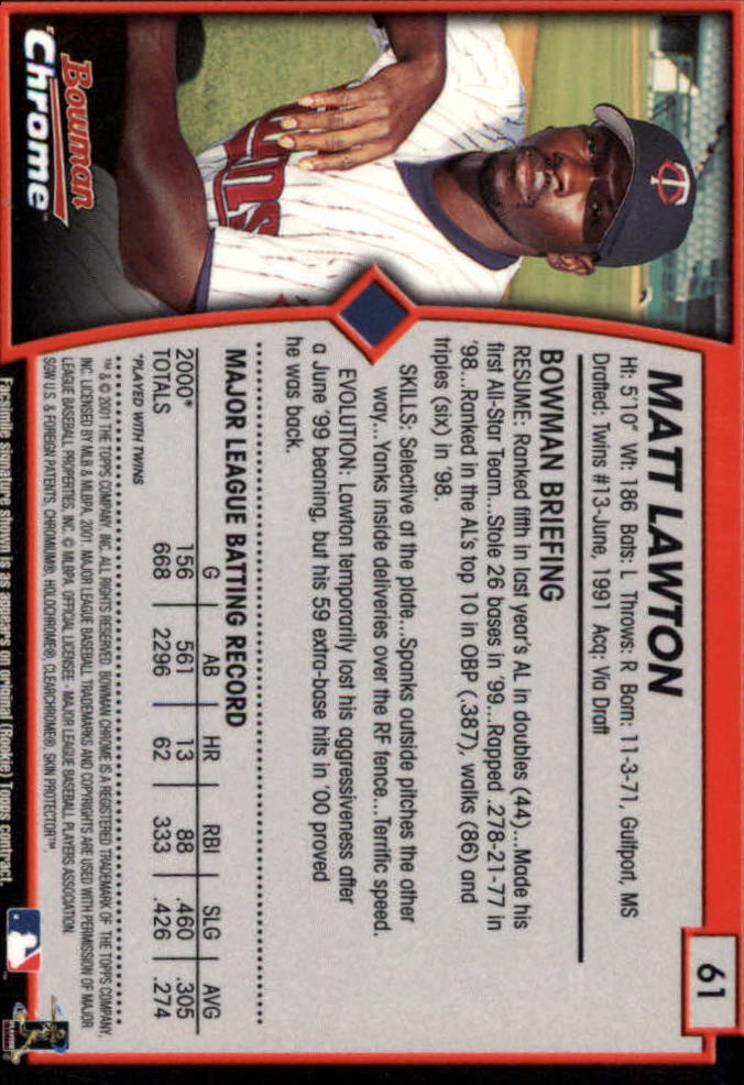 2001 Bowman Chrome Baseball YOU PICK - Bild 95 von 411