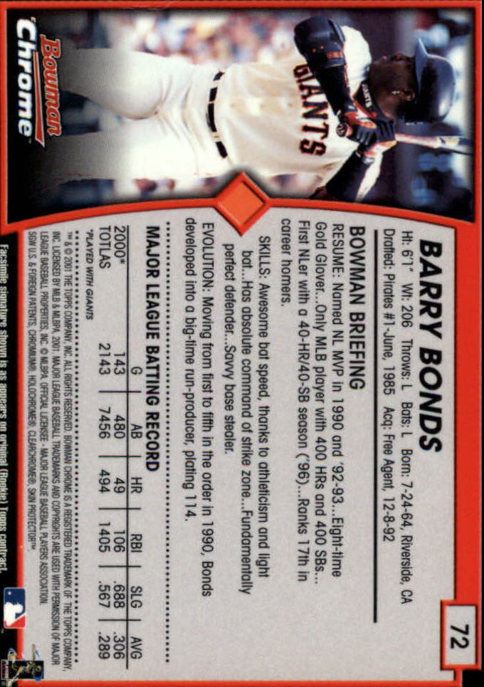 2001 Bowman Chrome Baseball YOU PICK - Bild 111 von 411
