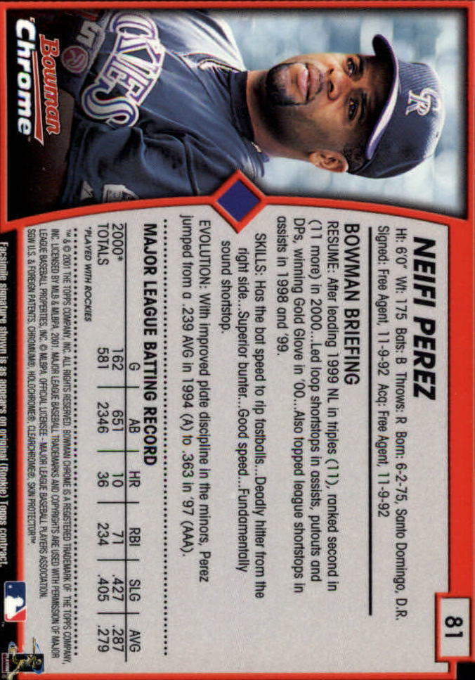 2001 Bowman Chrome Baseball YOU PICK - Bild 119 von 411