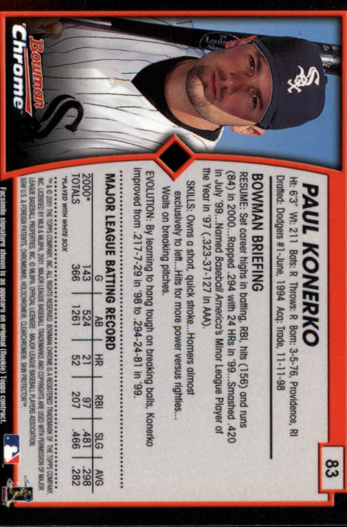 2001 Bowman Chrome Baseball YOU PICK - Bild 123 von 411