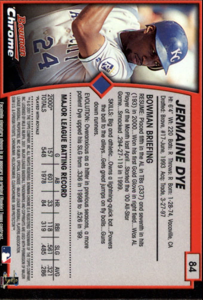 2001 Bowman Chrome Baseball YOU PICK - Bild 125 von 411