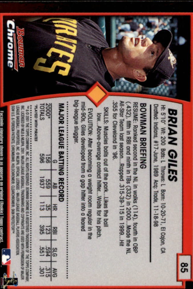 2001 Bowman Chrome Baseball YOU PICK - Bild 127 von 411