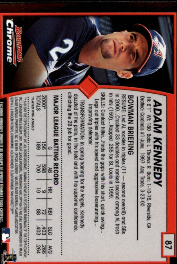 2001 Bowman Chrome Baseball YOU PICK - Bild 131 von 411