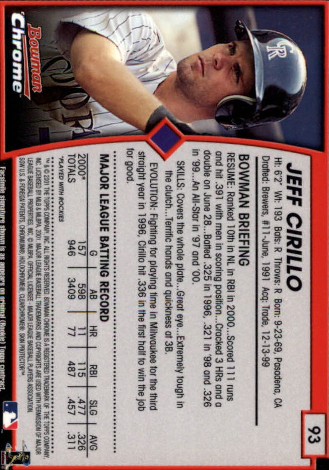 2001 Bowman Chrome Baseball YOU PICK - Bild 141 von 411