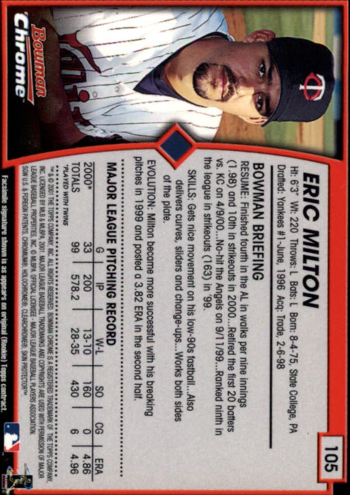 2001 Bowman Chrome Baseball YOU PICK - Bild 157 von 411