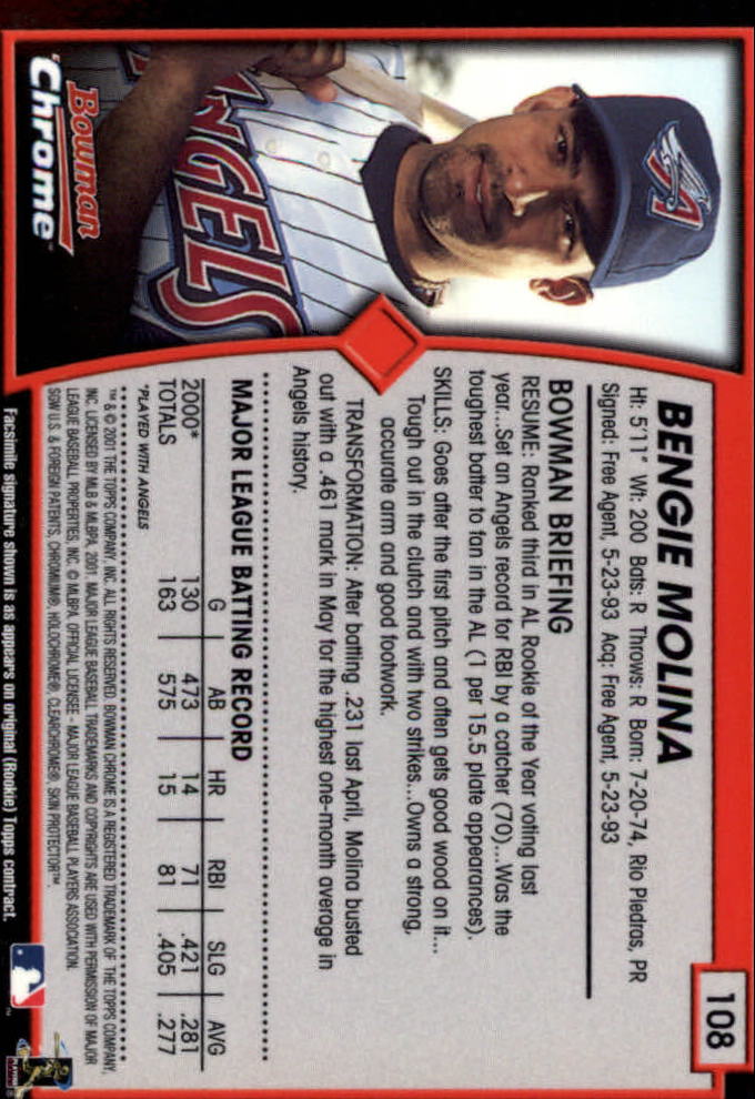 2001 Bowman Chrome Baseball YOU PICK - Bild 161 von 411